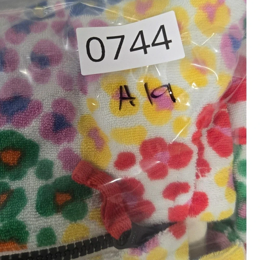 Mini Boden Romie Towelling Zip Throw On Leopard Floral Print Girls Size 11-12Y
